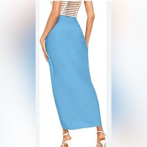 Reformation Elegant Blue Skirt